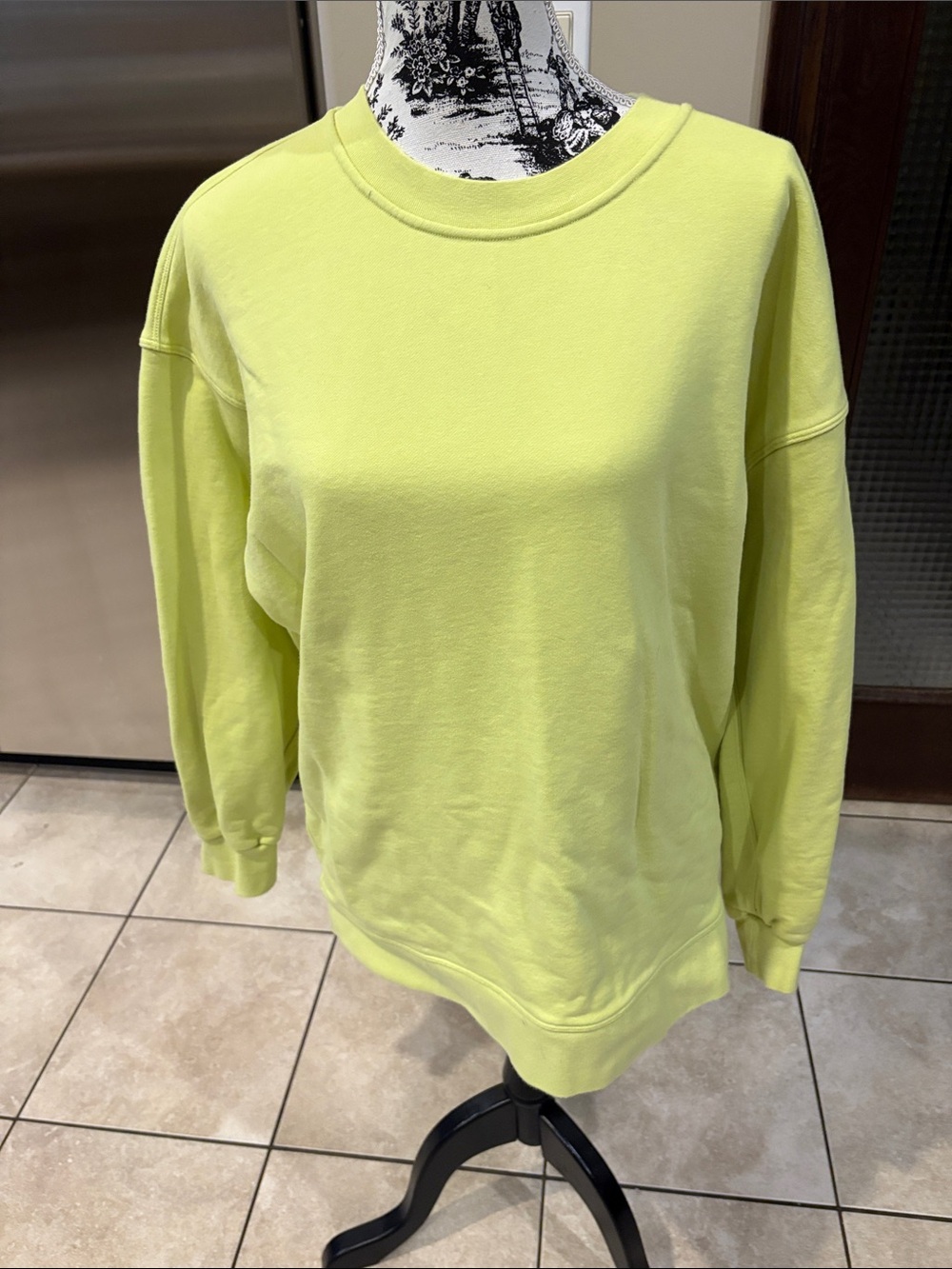 lululemon athletica Neon Lime Crewneck Sweater